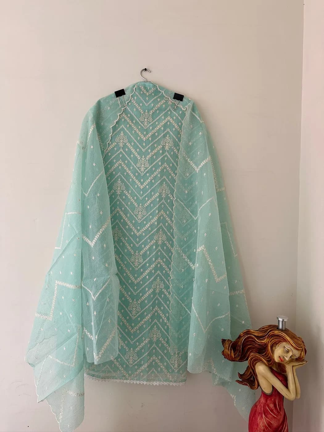 Aqua Chikankari Suit — view 2 of 3