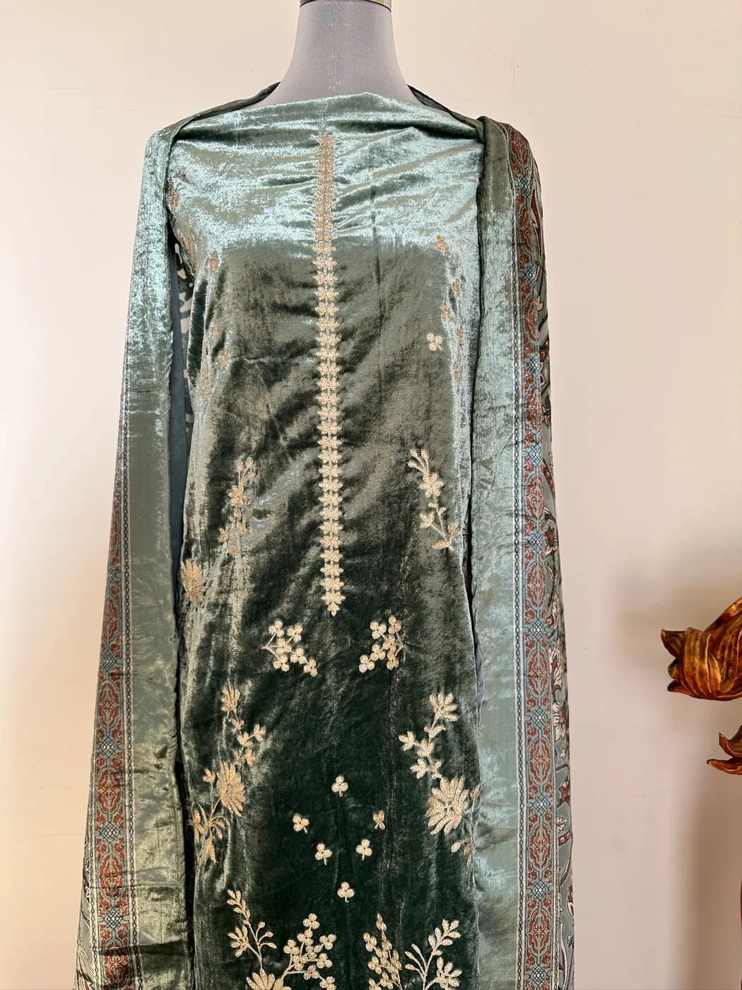 Emerald Blossom Embroidered Suit — view 3 of 4