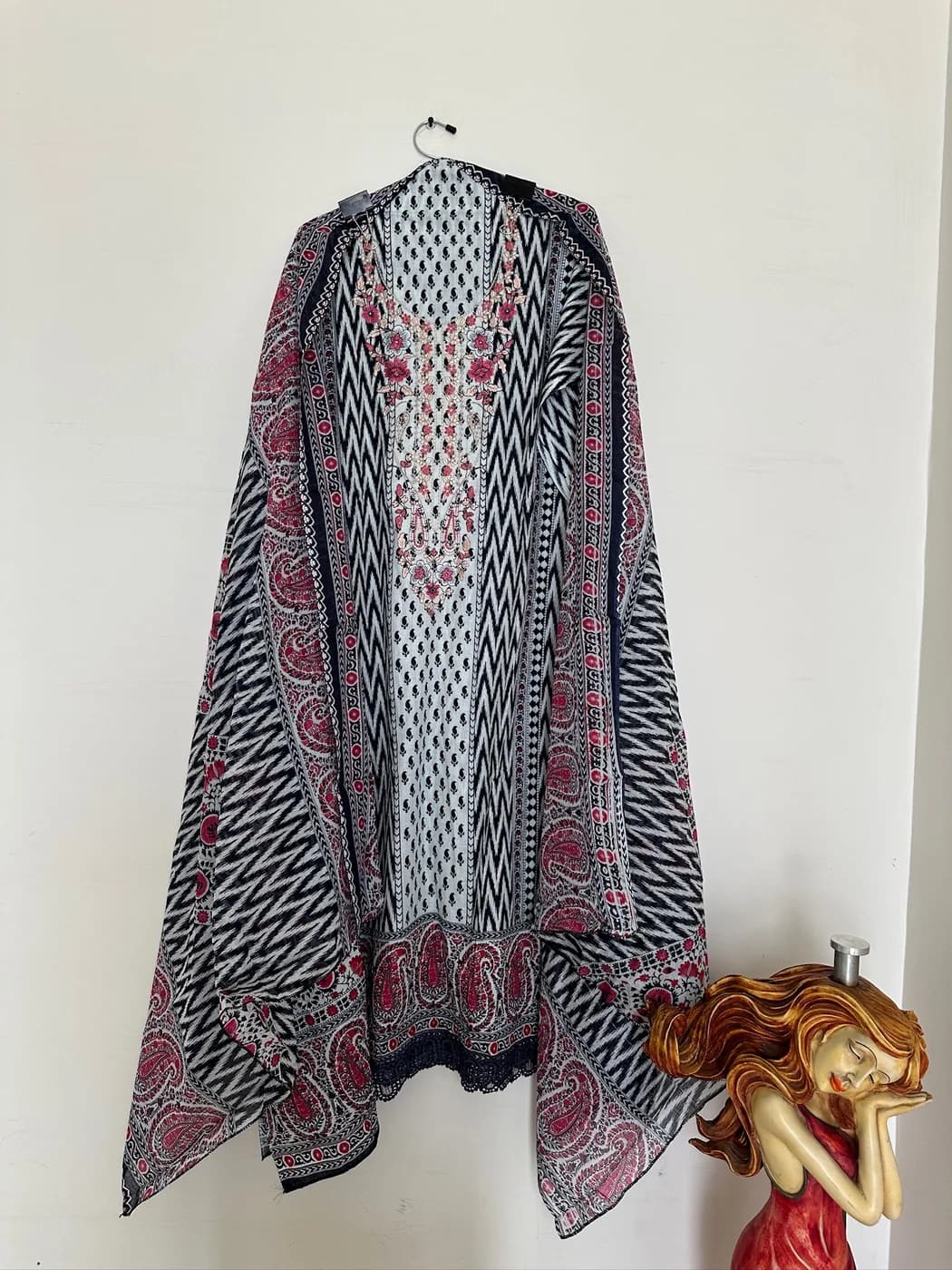 Ivory Ajrak Chevron Suit — view 2 of 3