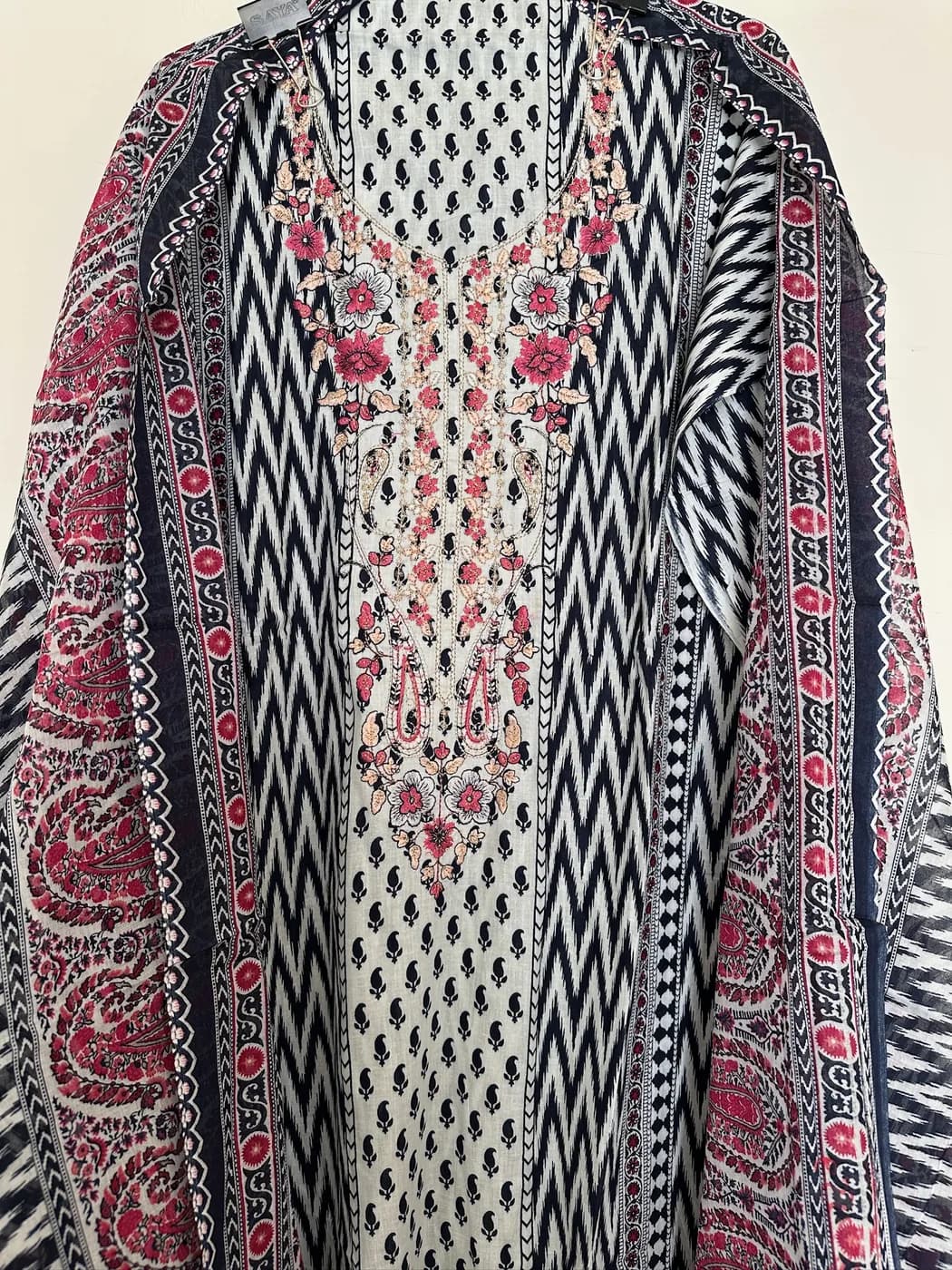 Ivory Ajrak Chevron Suit — view 3 of 3
