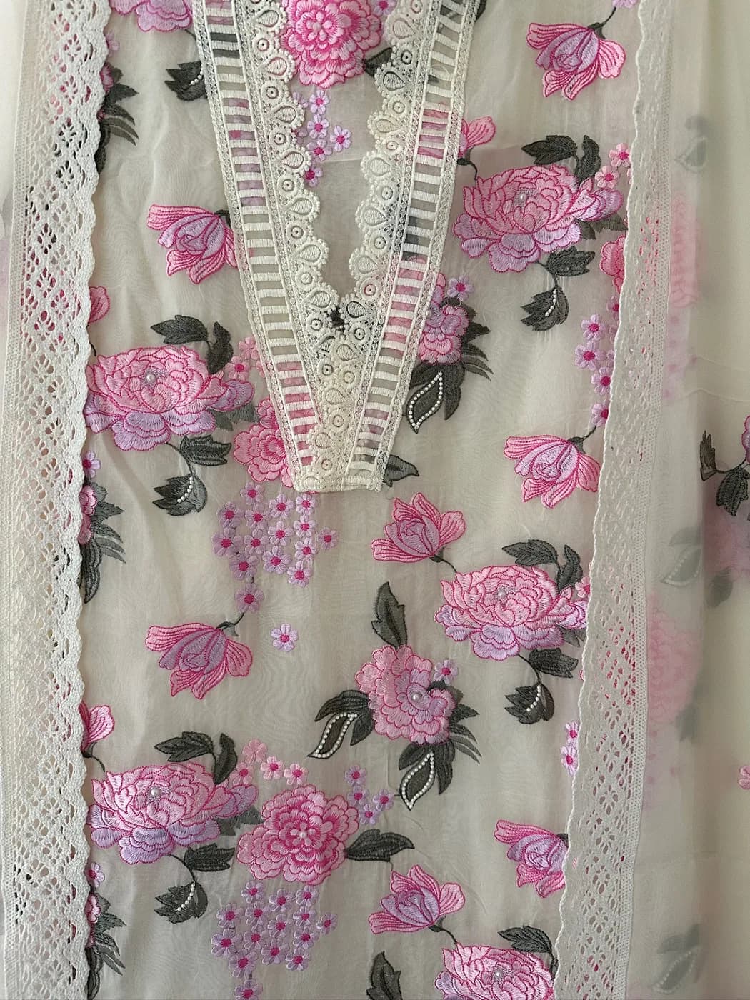 Ivory Rose Lace Suit — view 2 of 3