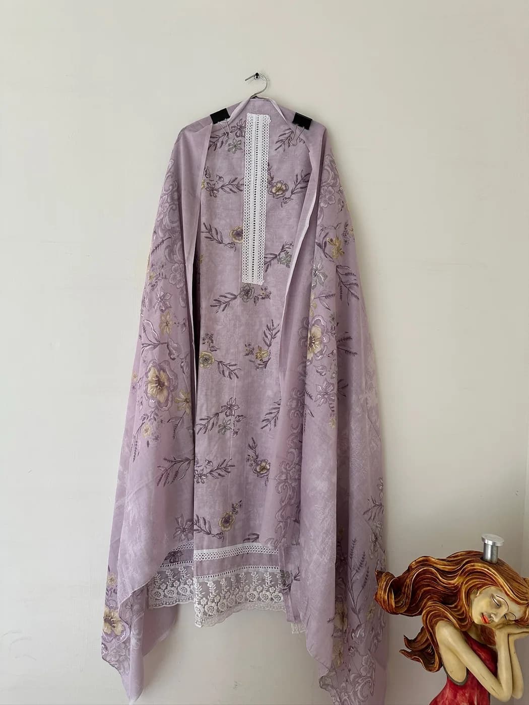 Lavender Vine Embroidered Suit — view 2 of 3