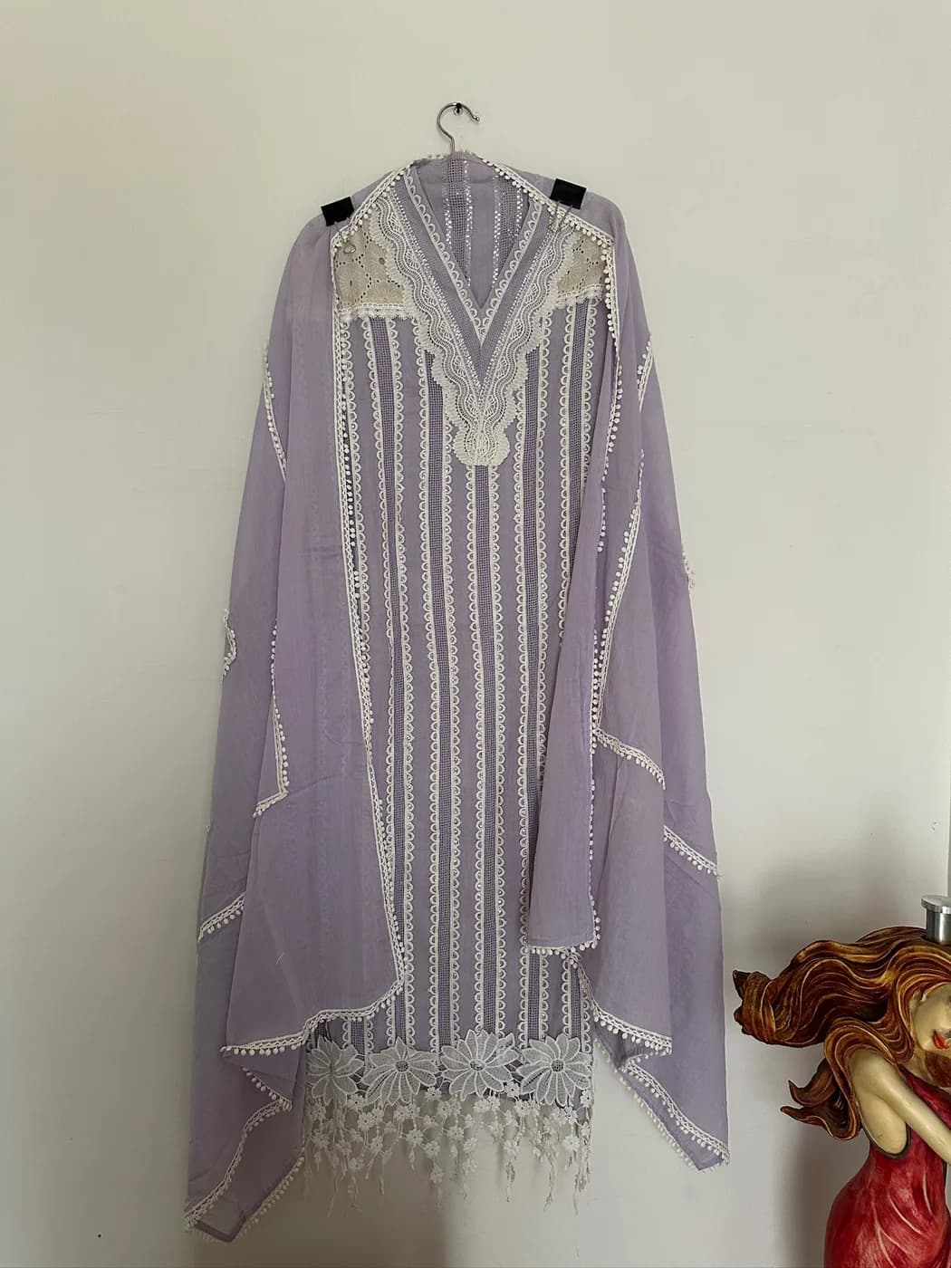 Lilac Lace Chikankari Suit — view 2 of 3