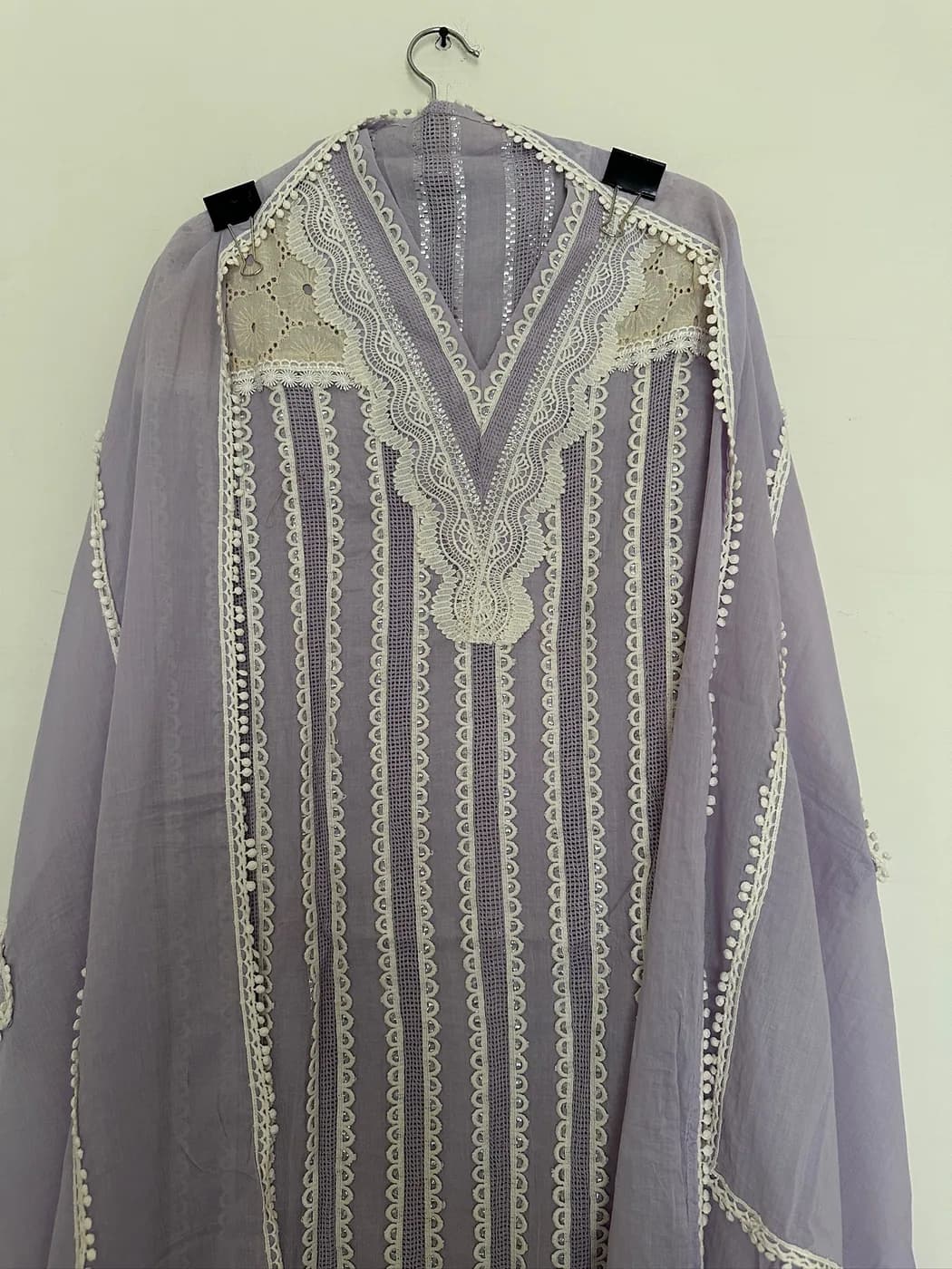 Lilac Lace Chikankari Suit — view 3 of 3