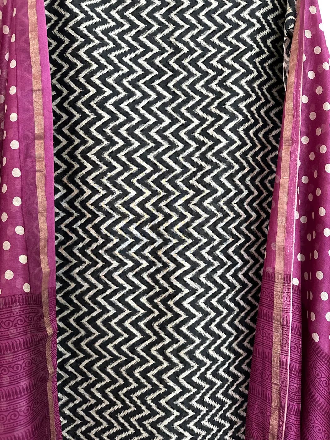 Magenta Chevron Print Suit — view 2 of 3