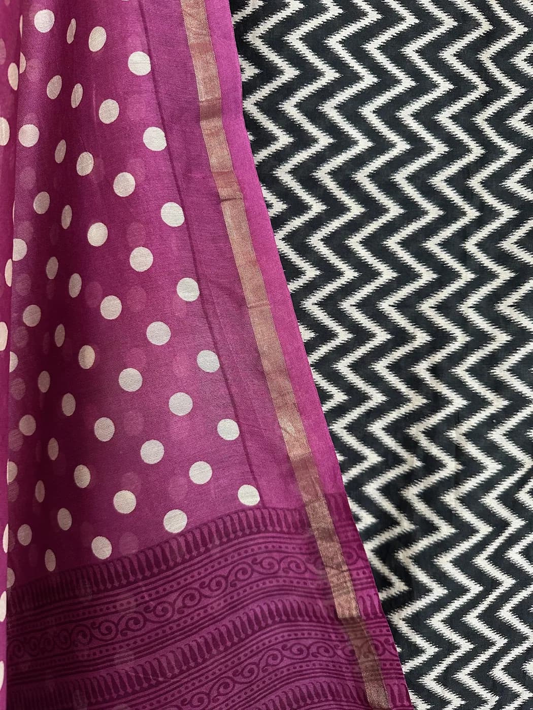 Magenta Chevron Print Suit — view 3 of 3