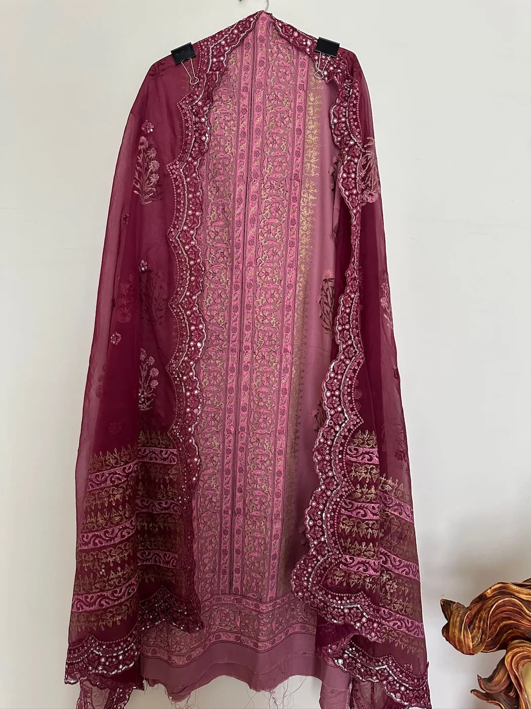 Magenta Silver Embroidered Suit — view 2 of 3
