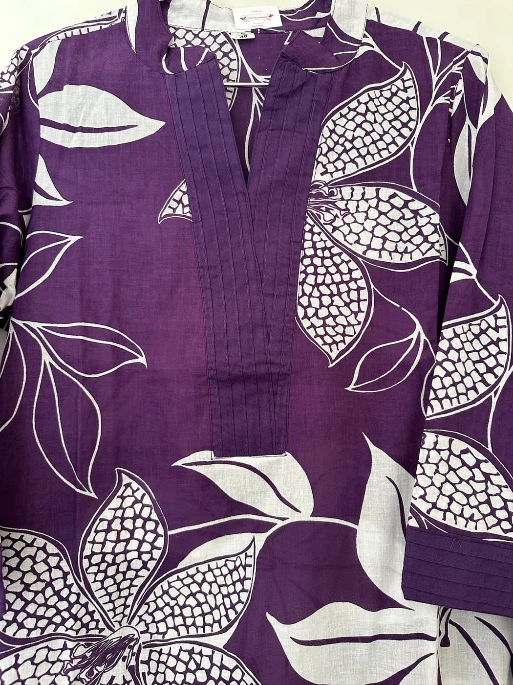 Plum Magnolia Print Kurta — view 3 of 3