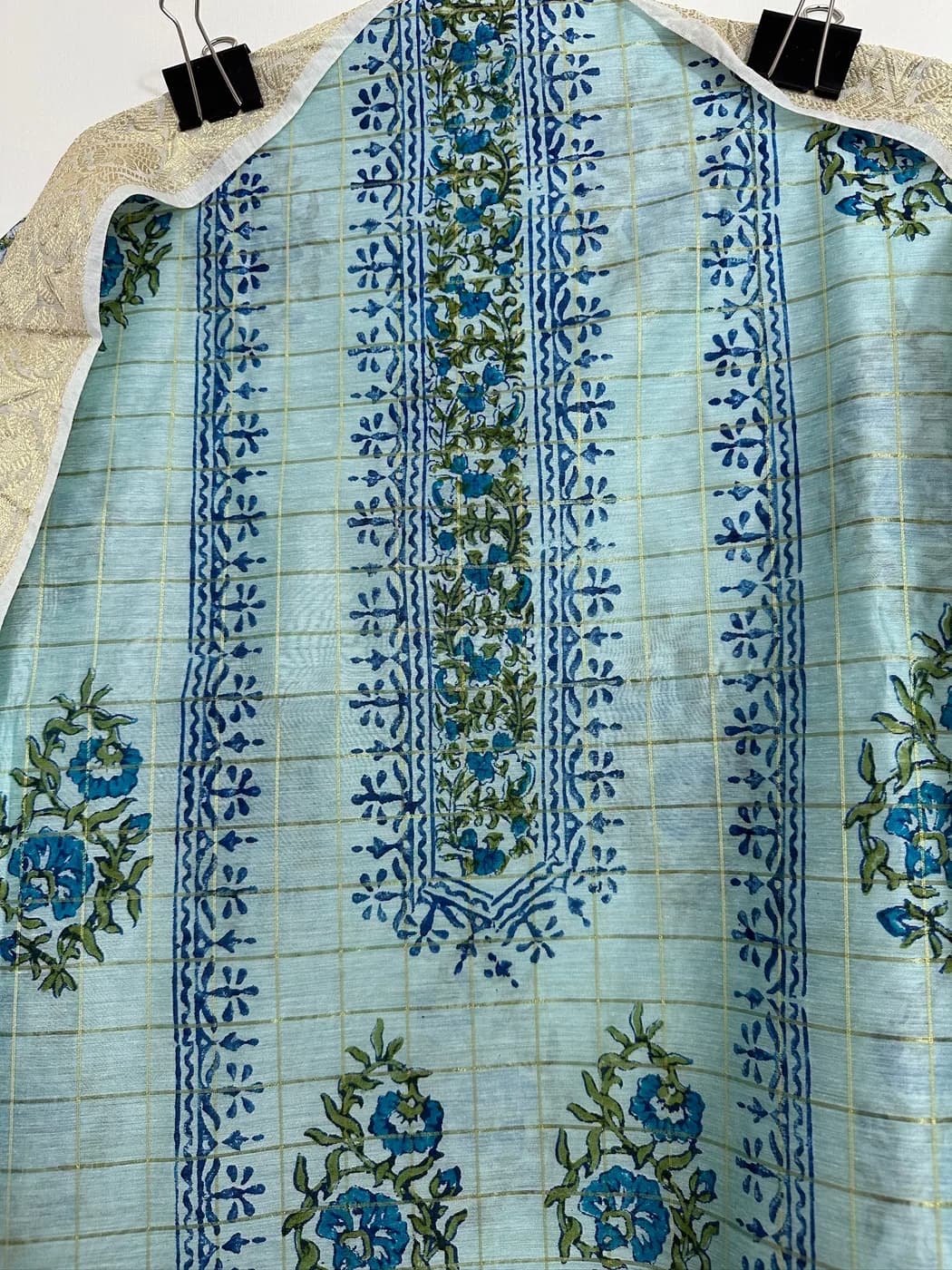 Powder Blue Block Print Suit — view 2 of 6
