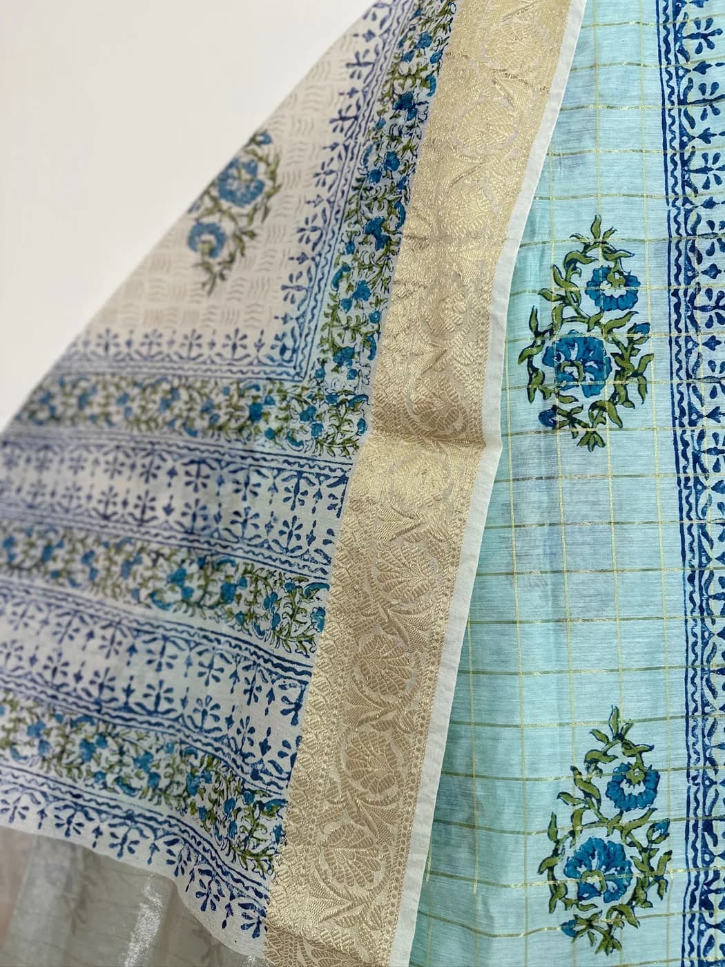 Powder Blue Block Print Suit — view 6 of 6