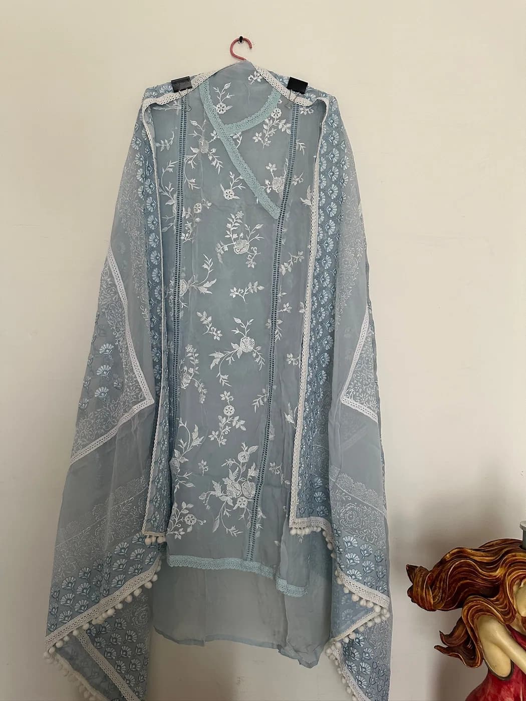 Powder Blue Chikankari Suit — view 2 of 3
