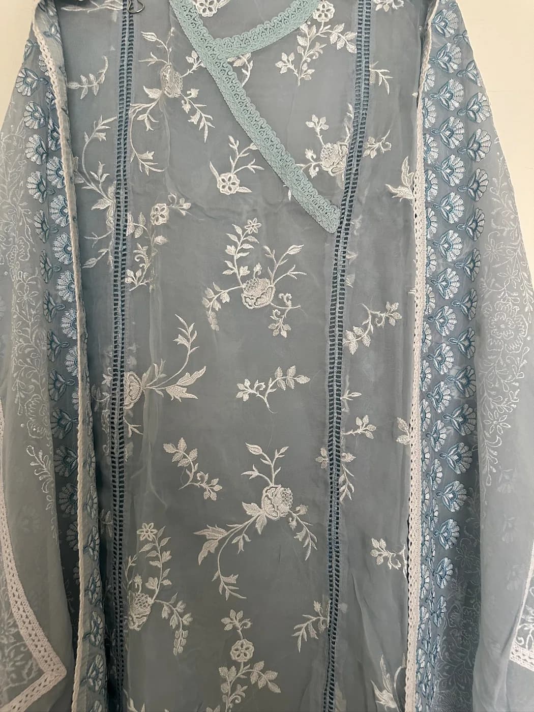 Powder Blue Chikankari Suit — view 3 of 3