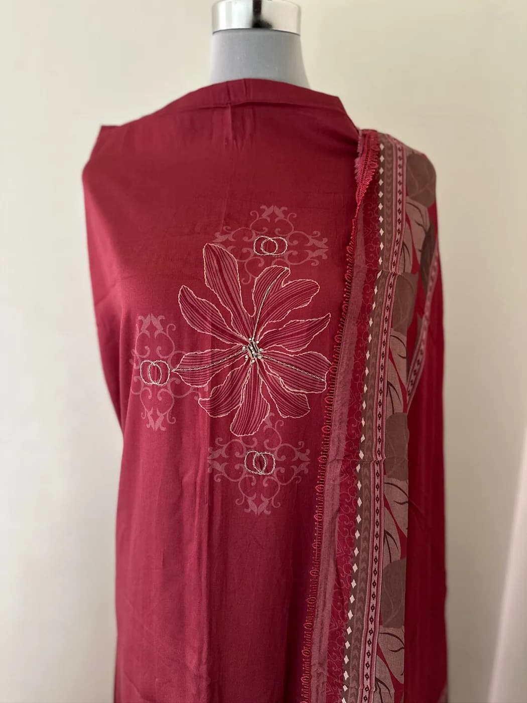 Rani Pink Embroidered Suit — view 2 of 3