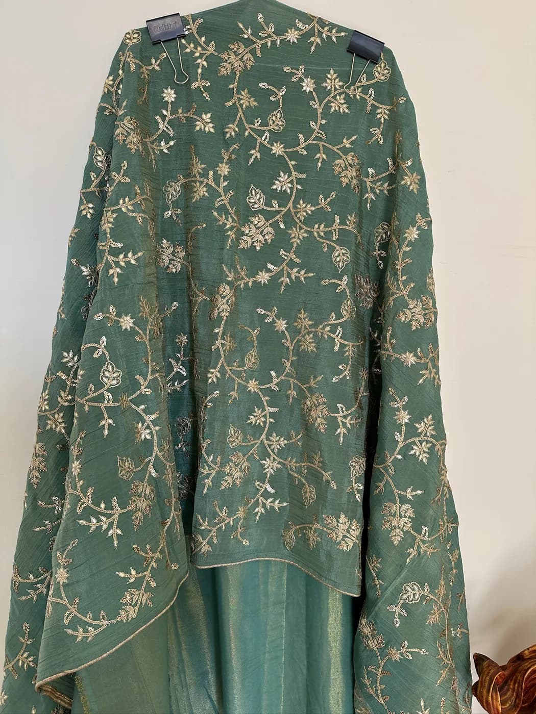 Sage Copper Embroidered Suit — view 5 of 5