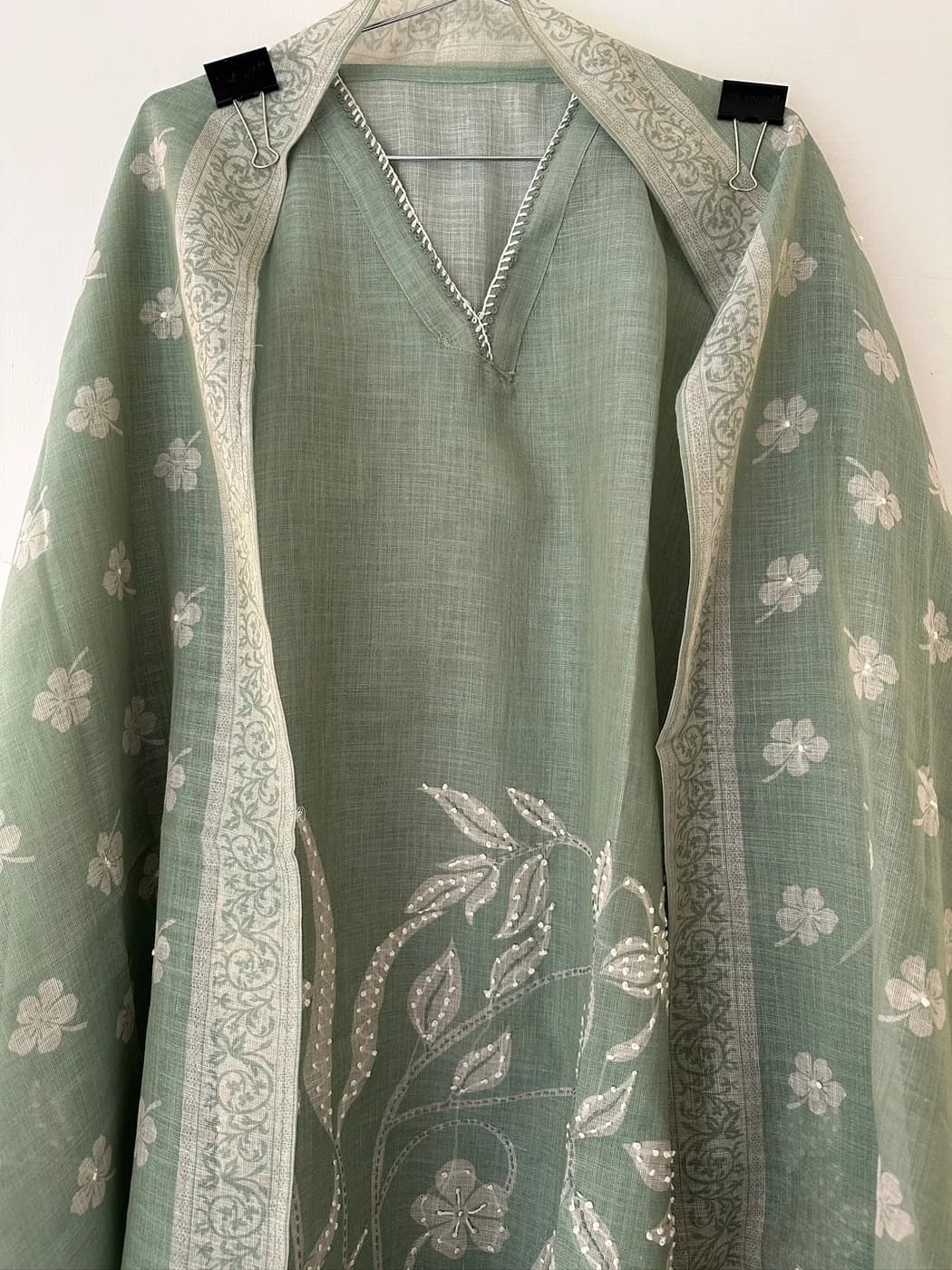 Sage Vine Embroidered Suit — view 3 of 3