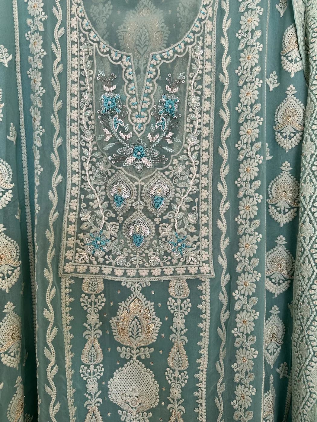 Seafoam Embroidered Suit — view 2 of 4