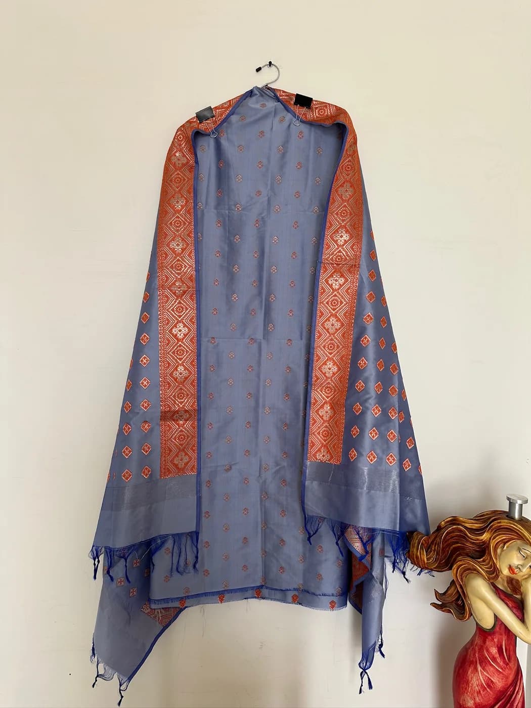Slate Banarsi Border Suit — view 2 of 3