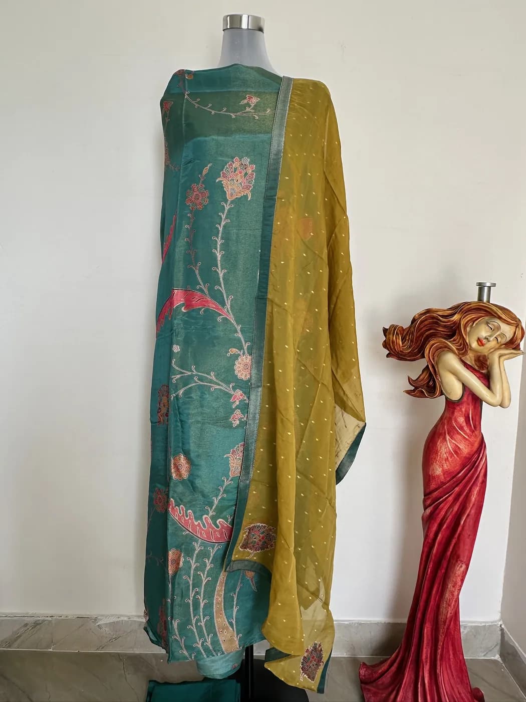 Teal Marigold Embroidered Suit — view 2 of 3