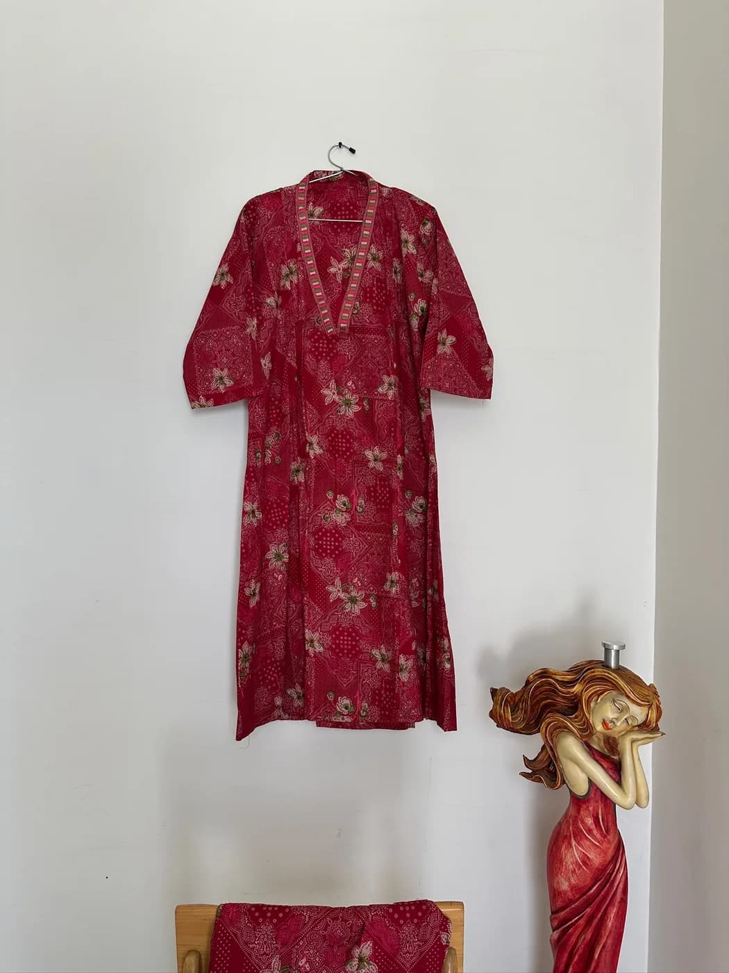 Rani Pink Blossom Kurta — stitched ready-to-wear from Chic Clothing